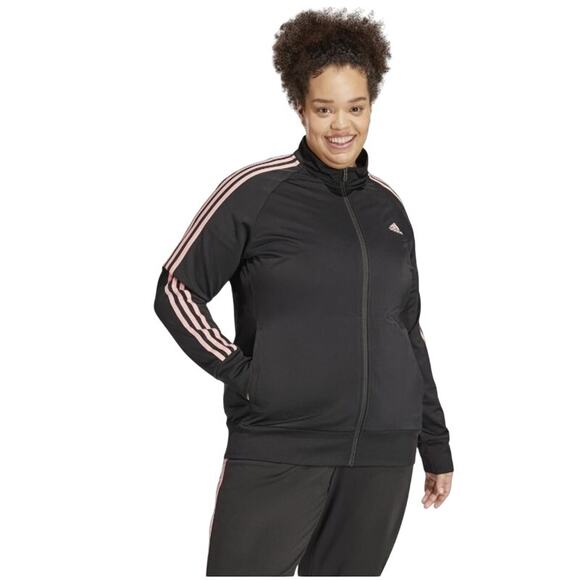 adidas Women's Plus Size Essentials Warm-up Track Jacket 3X - Picture 3 of 4